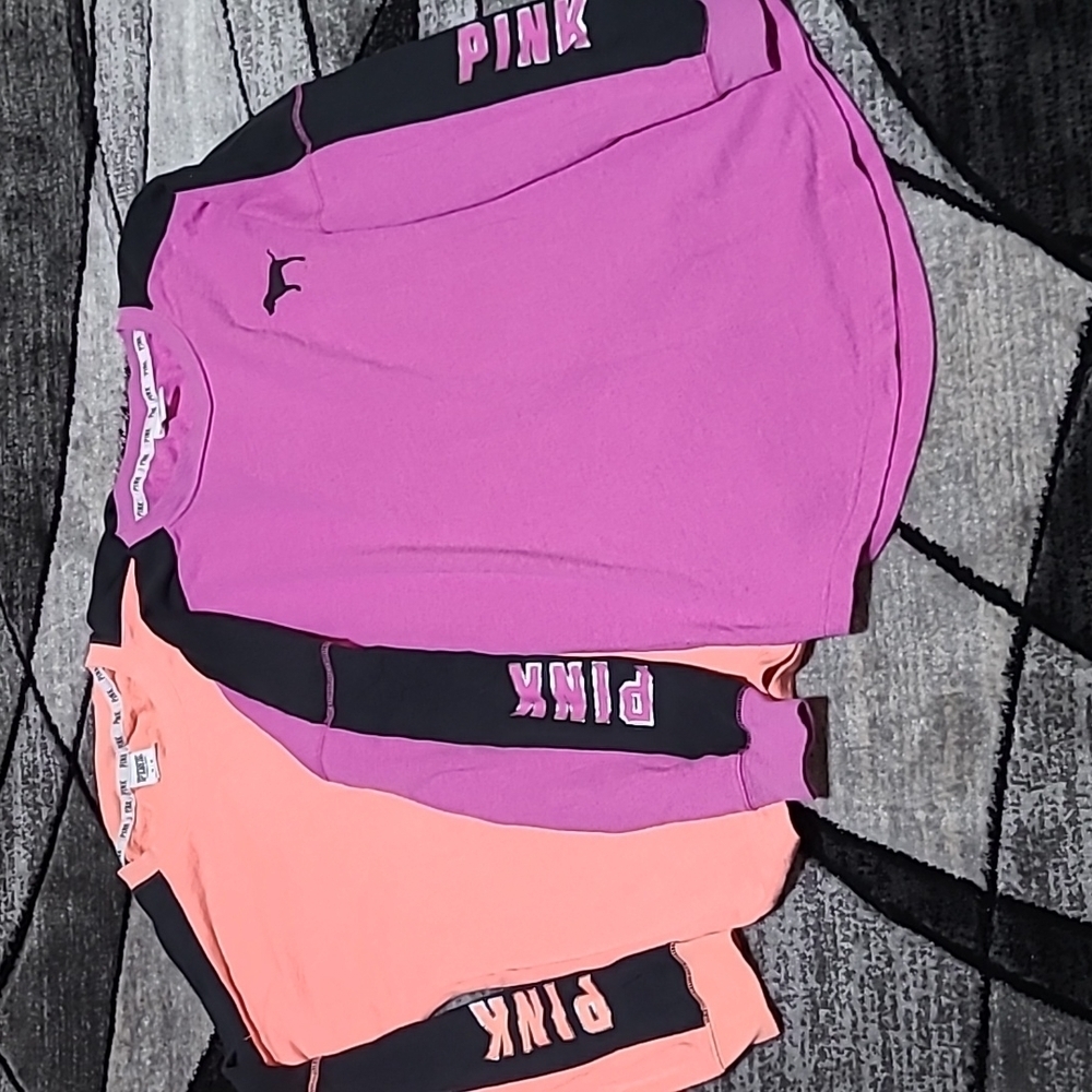 VS PINK 2014 Campus Crew Logo Long-sleeve Shirt Bundle PRICE FIRM